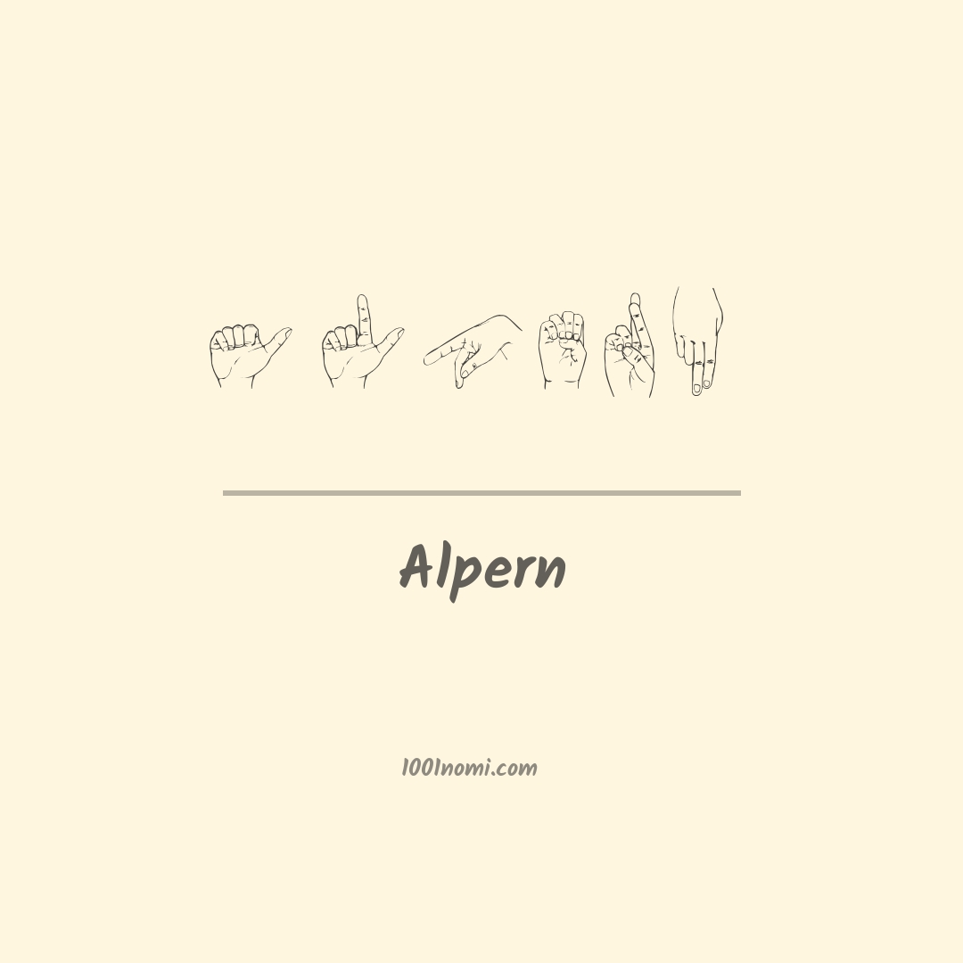 Alpern nella lingua dei segni