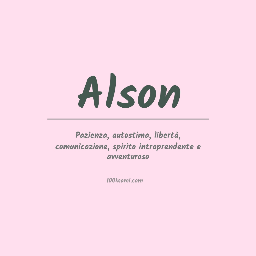 Significato del nome Alson