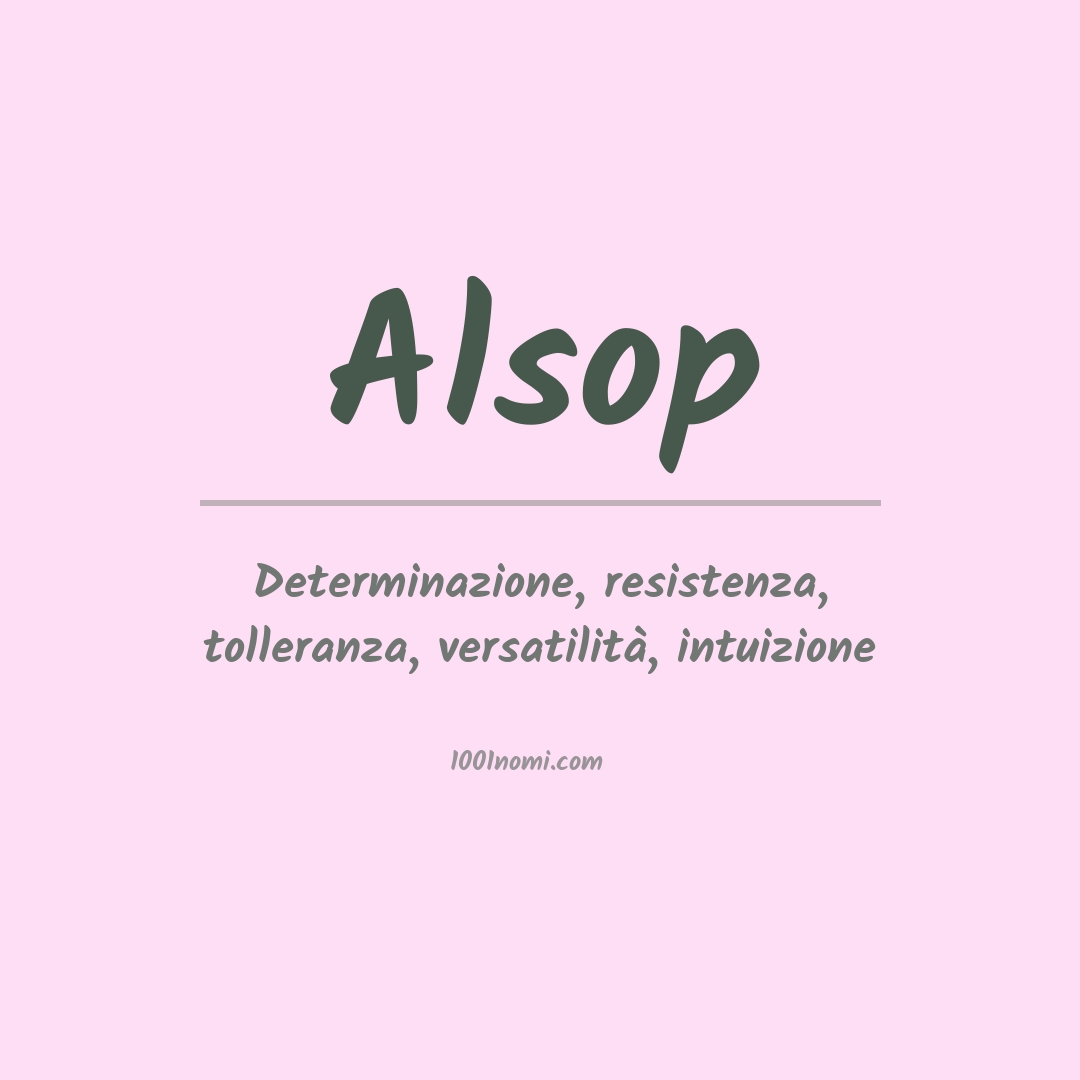 Significato del nome Alsop