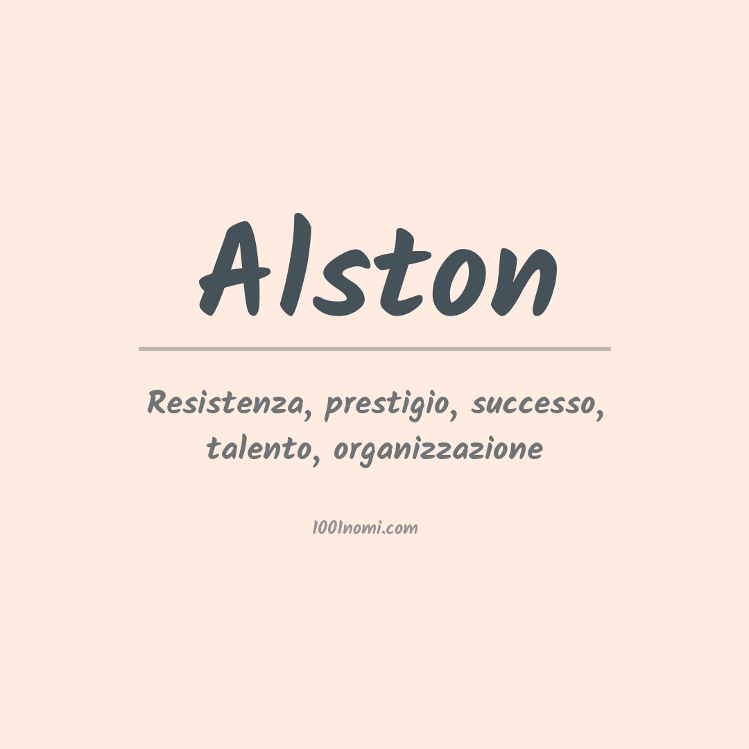 Significato del nome Alston