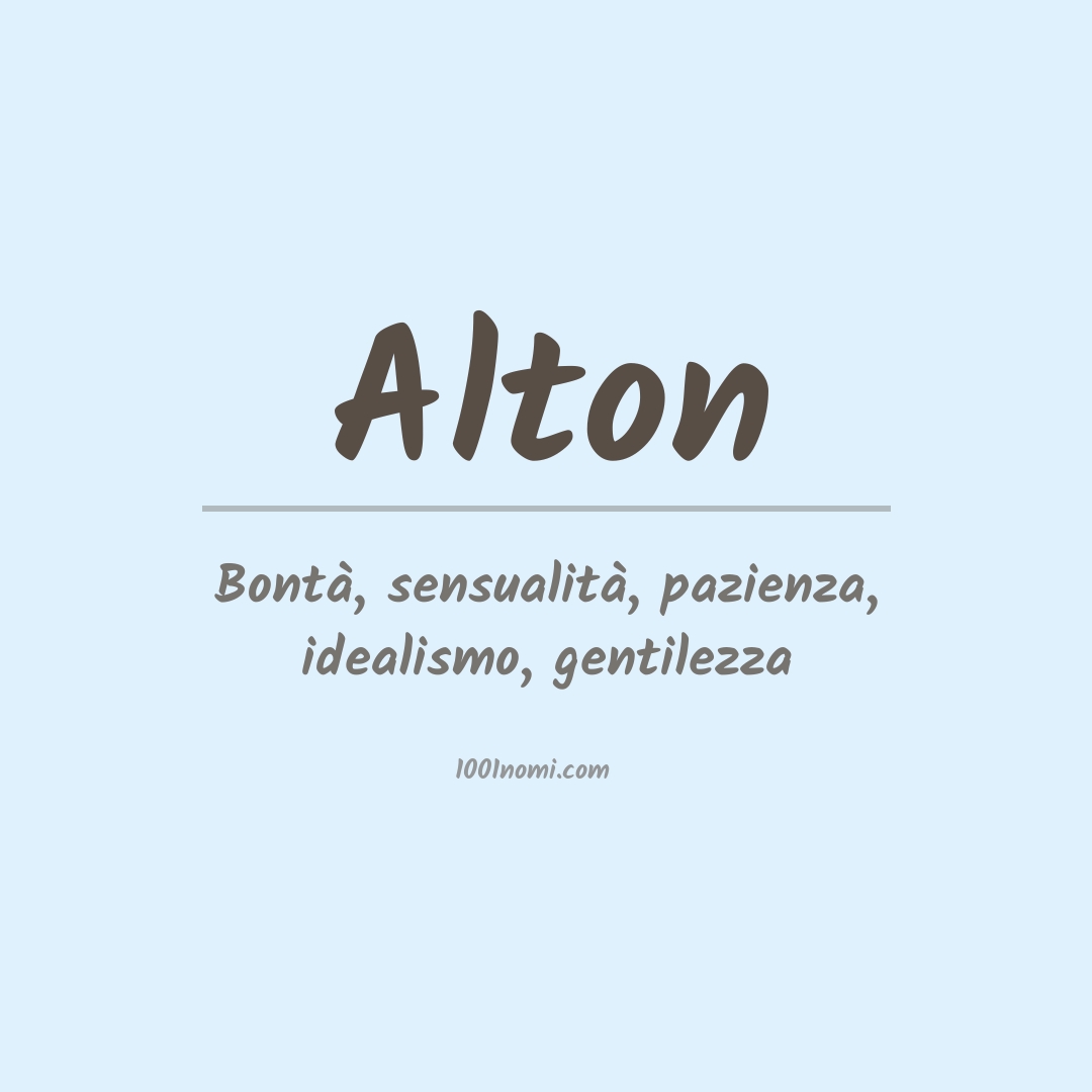 Significato del nome Alton