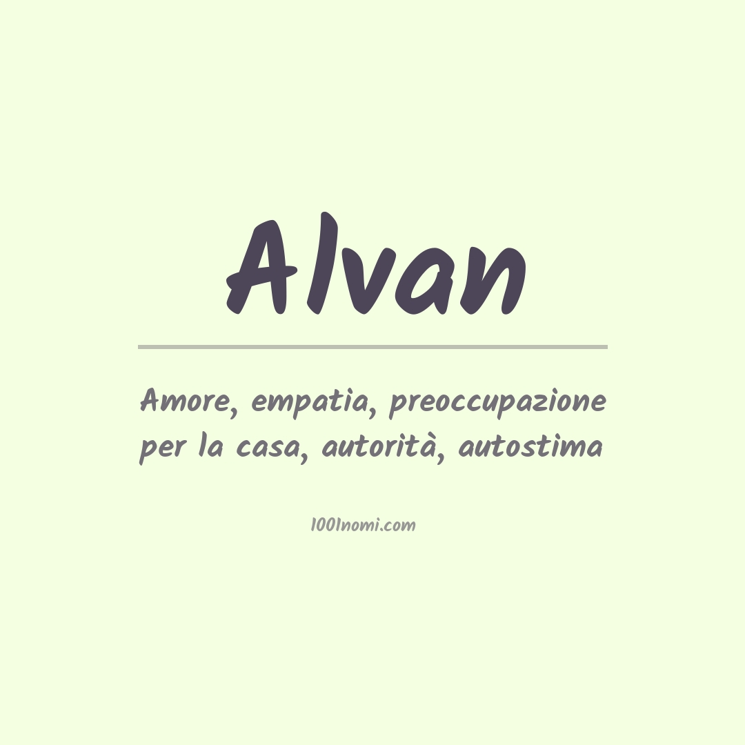 Significato del nome Alvan Significato del nome Alvan