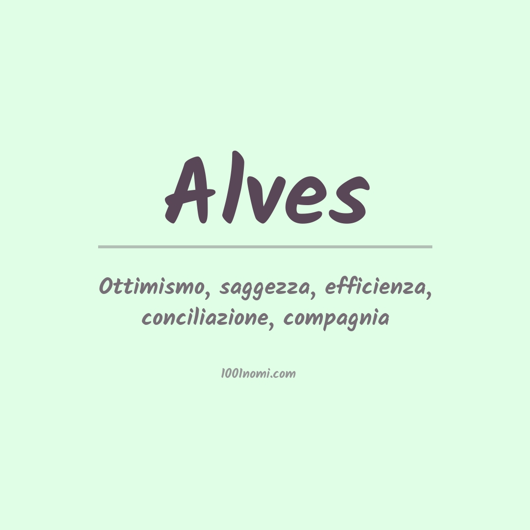 Significato del nome Alves