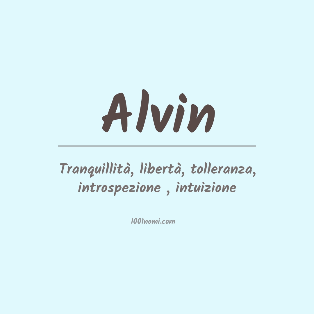 Significato del nome Alvin