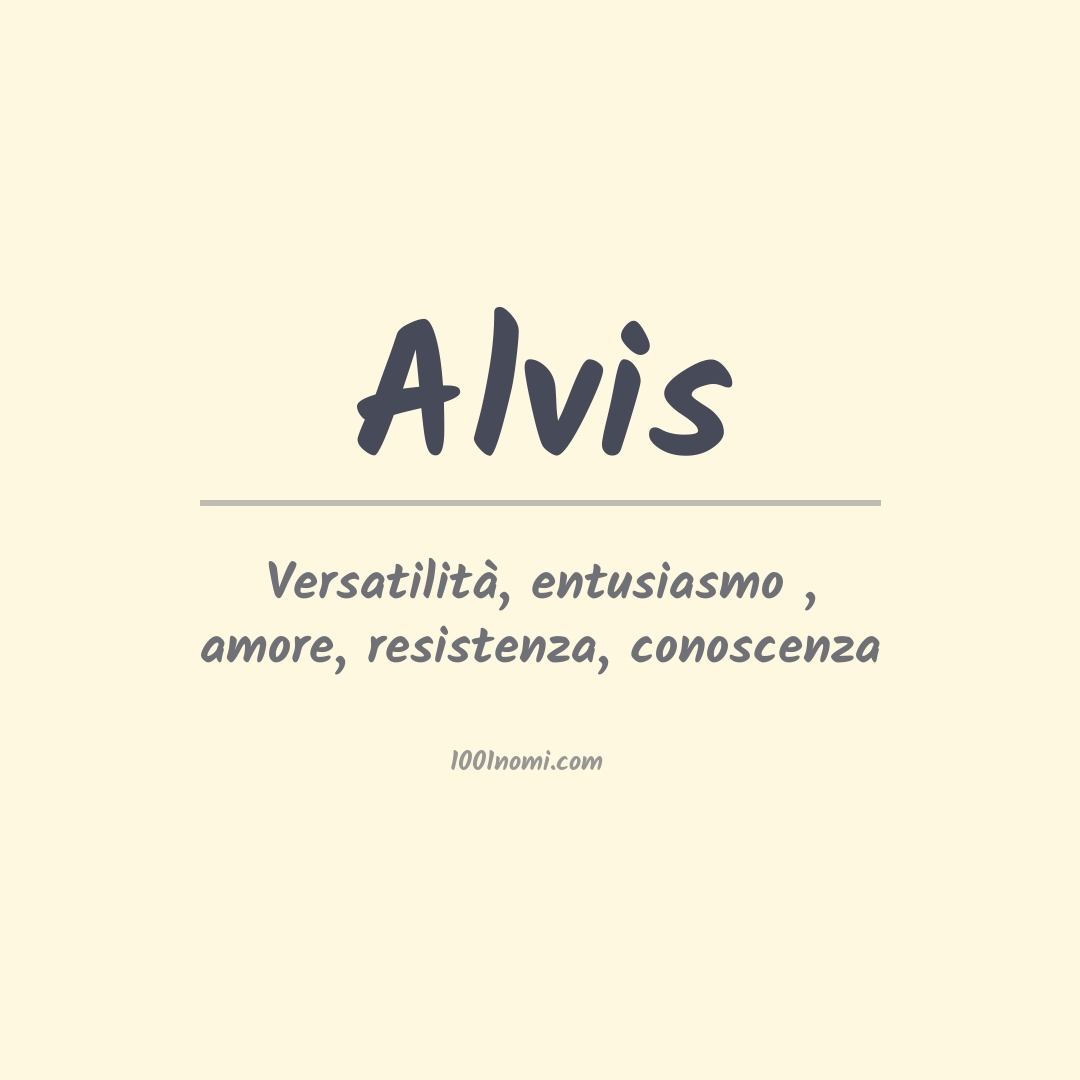 Significato del nome Alvis