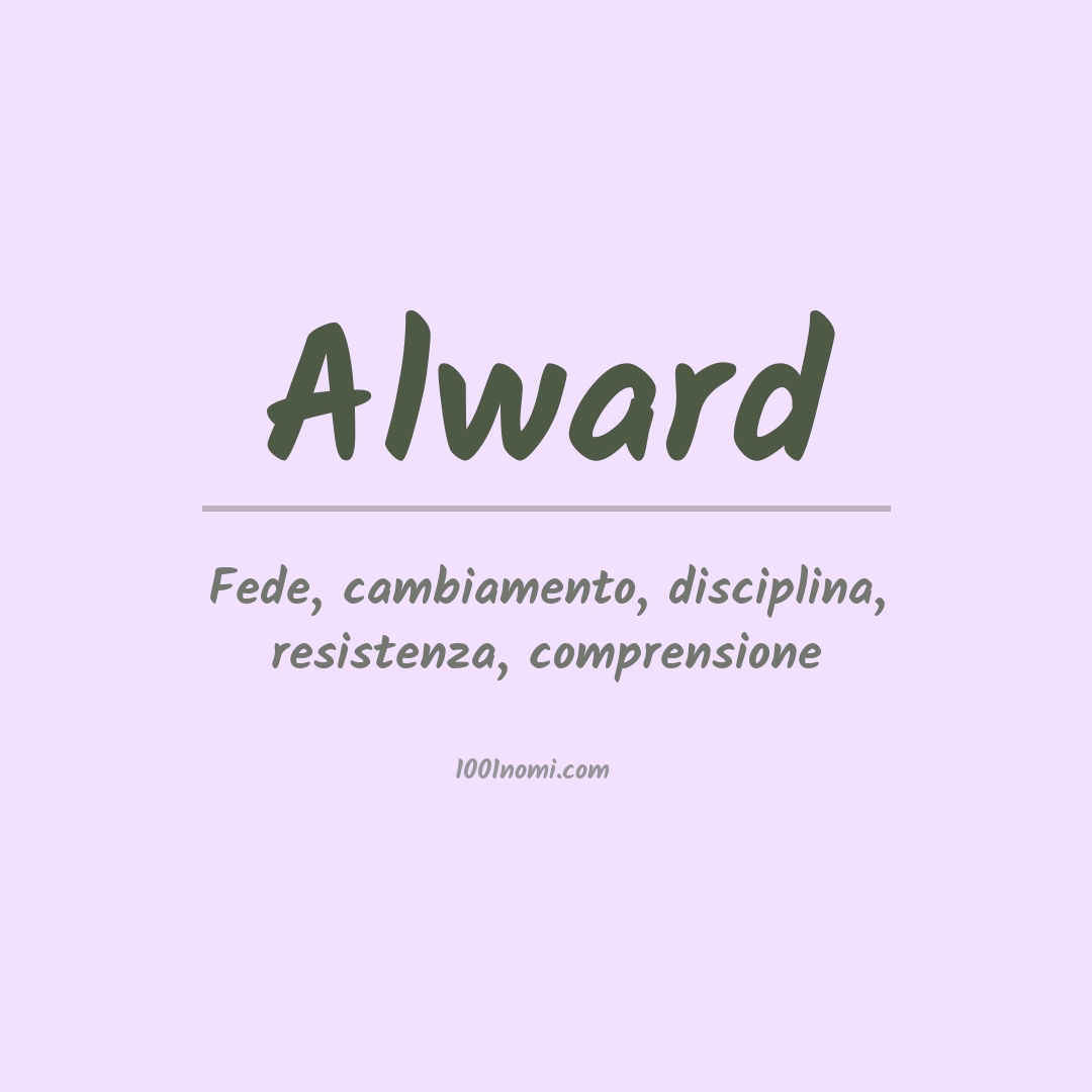 Significato del nome Alward