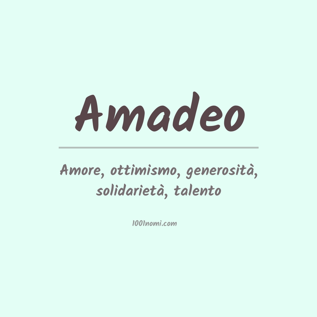 Significato del nome Amadeo