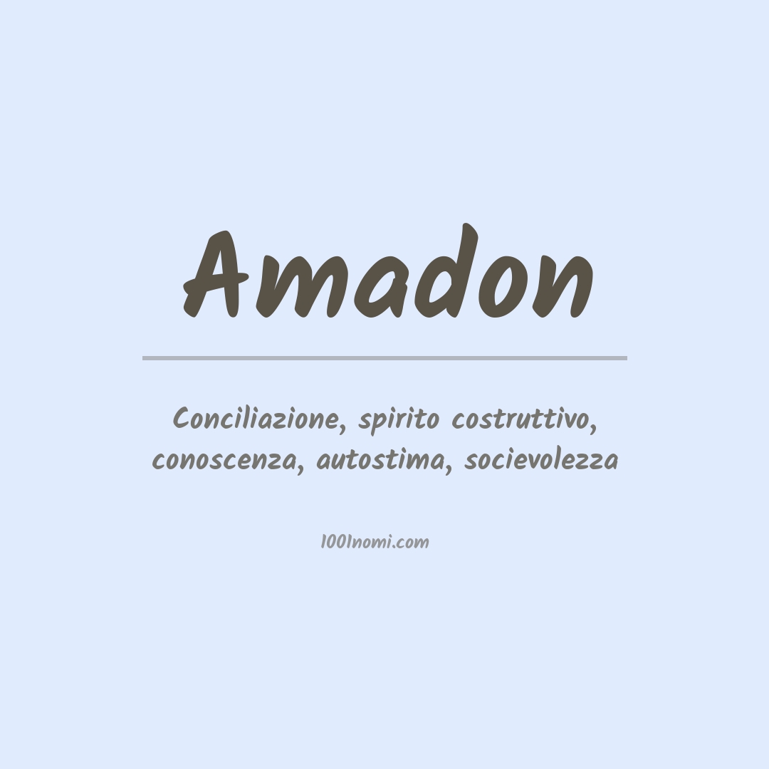 Significato del nome Amadon