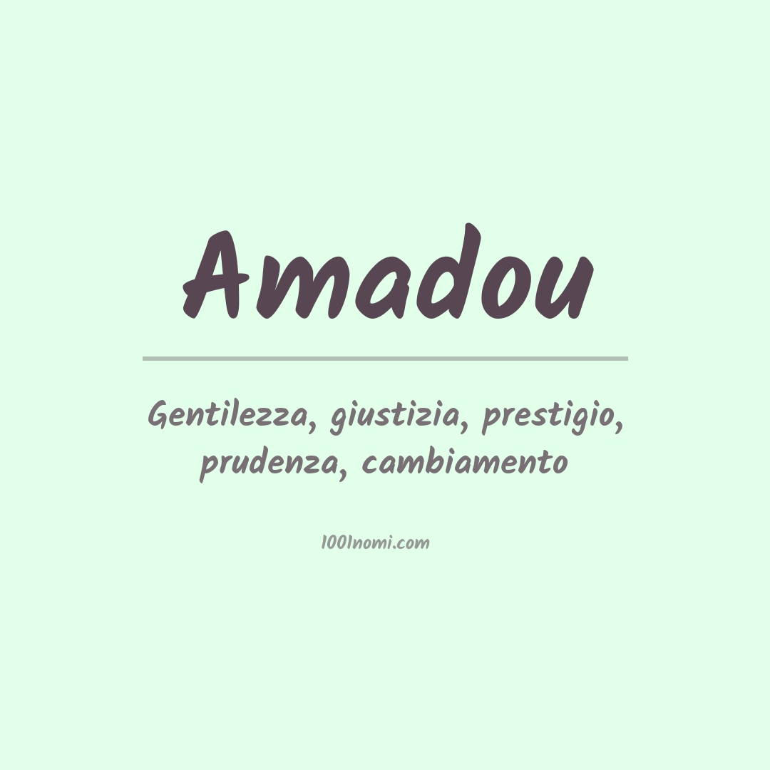 Significato del nome Amadou