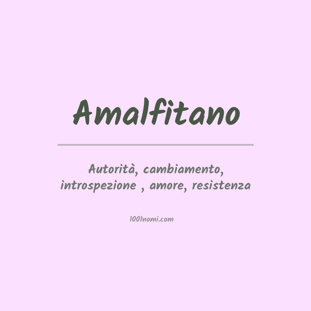 Significato del nome Amalfitano