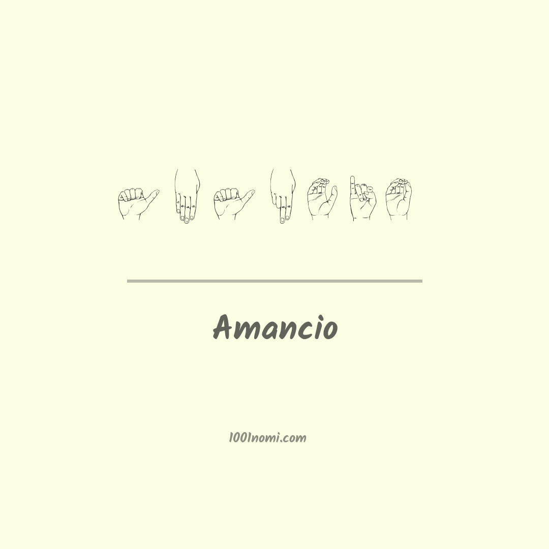 Amancio nella lingua dei segni Amancio nella lingua dei segni