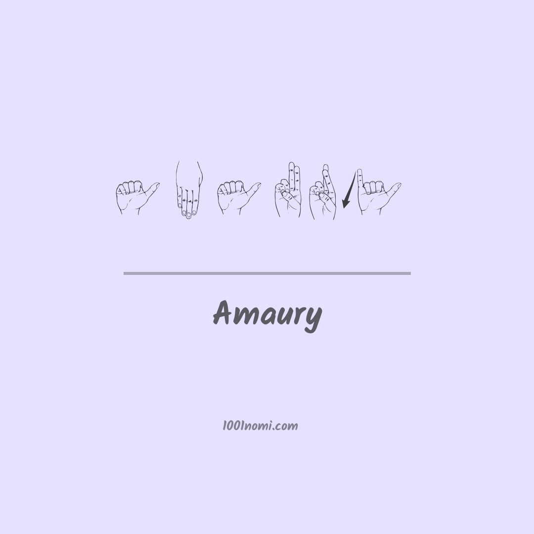 Amaury nella lingua dei segni Amaury nella lingua dei segni
