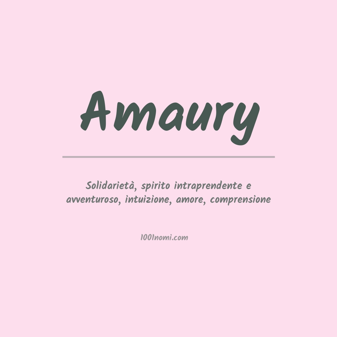 Significato del nome Amaury Significato del nome Amaury