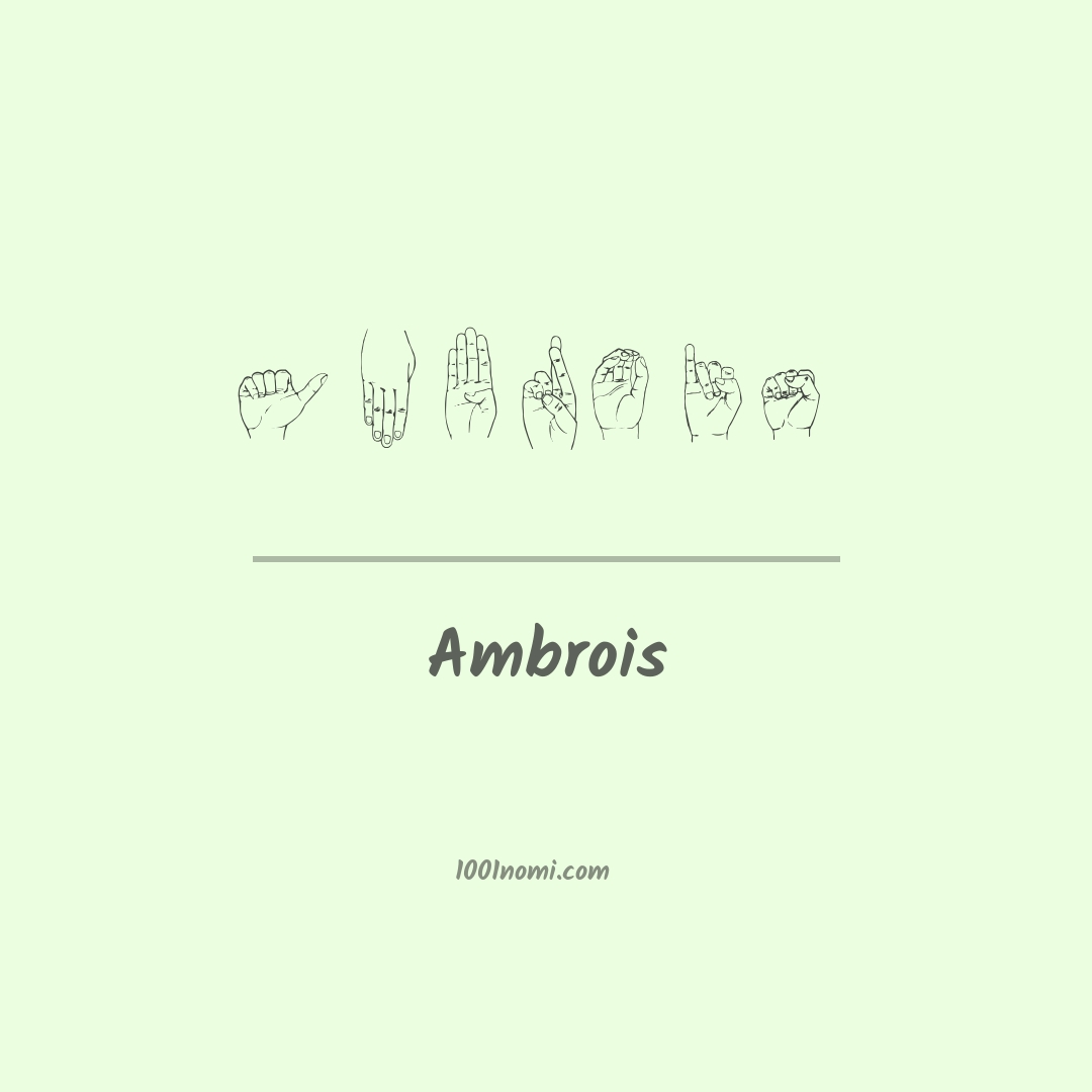 Ambrois nella lingua dei segni