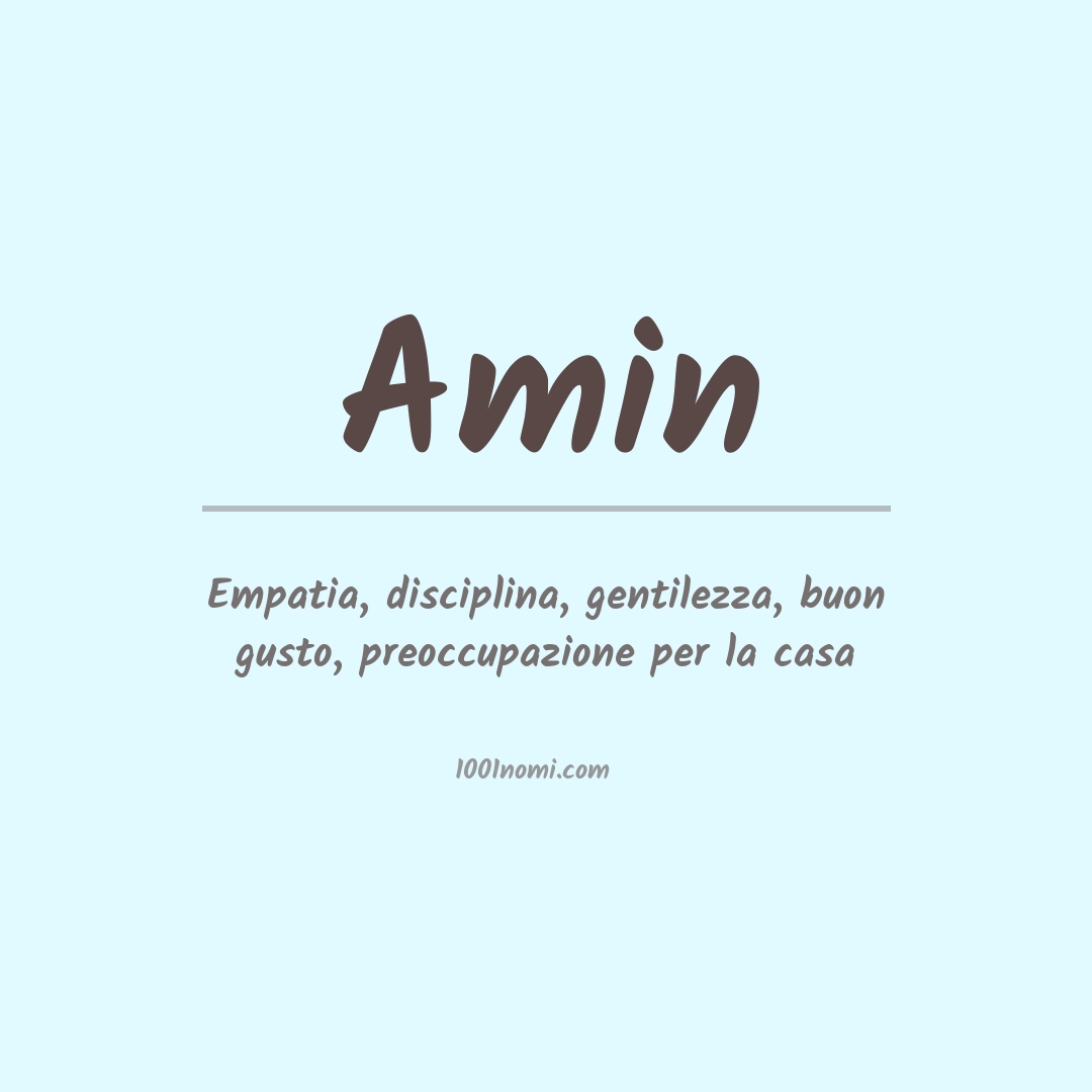 Significato del nome Amin