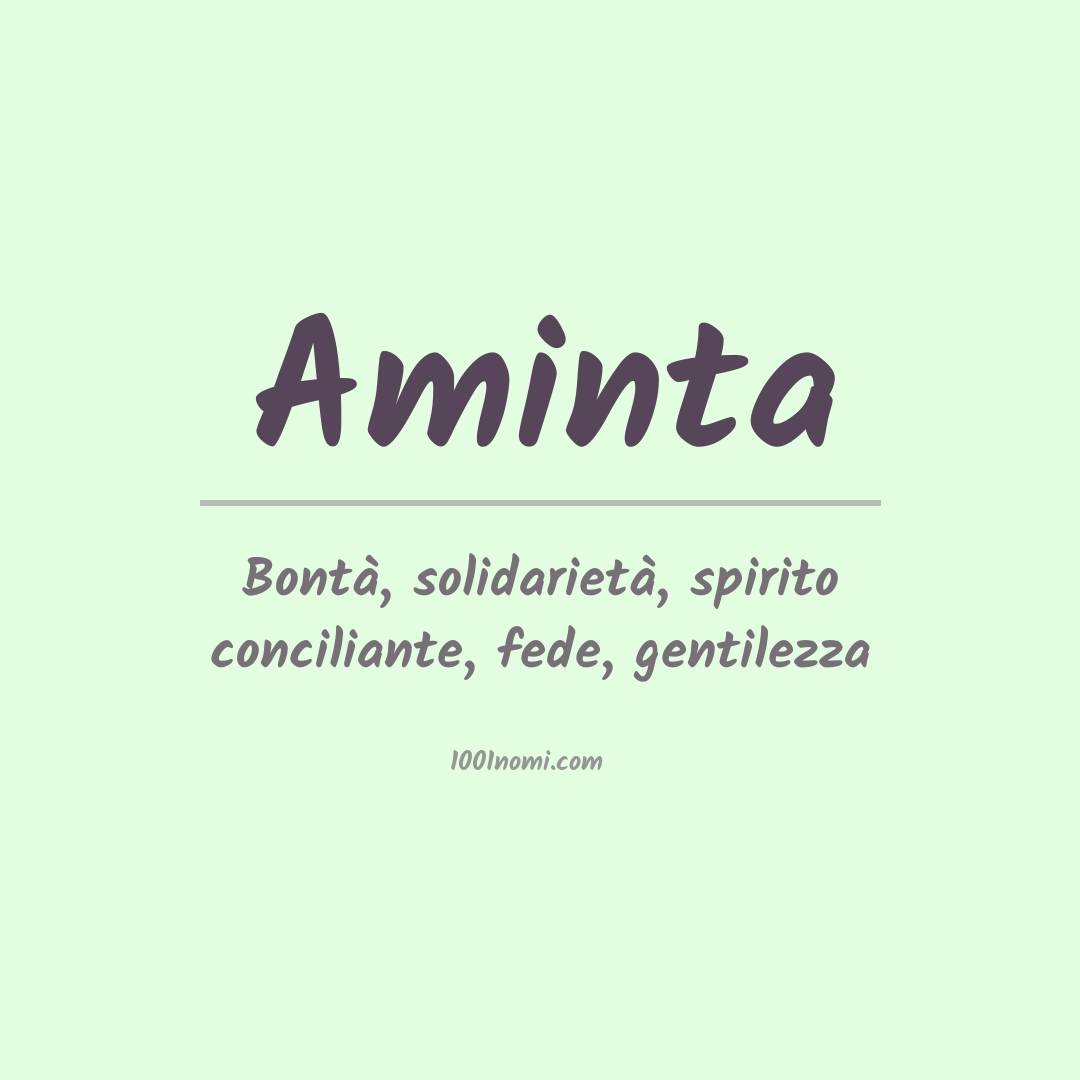 Significato del nome Aminta
