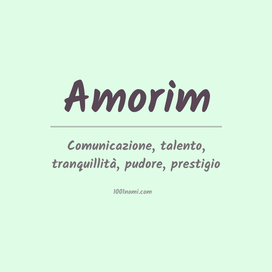 Significato del nome Amorim