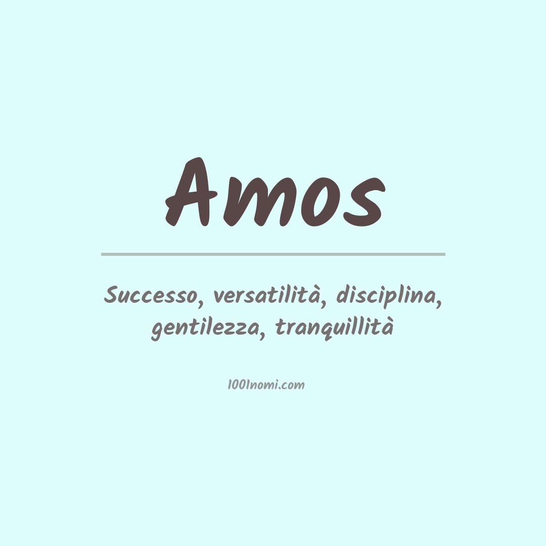 Significato del nome Amos