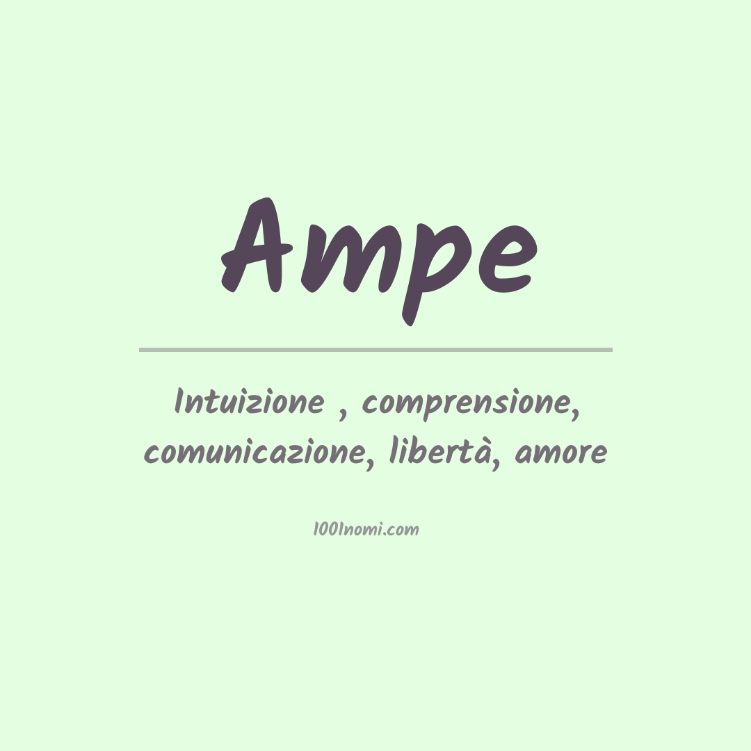 Significato del nome Ampe Significato del nome Ampe