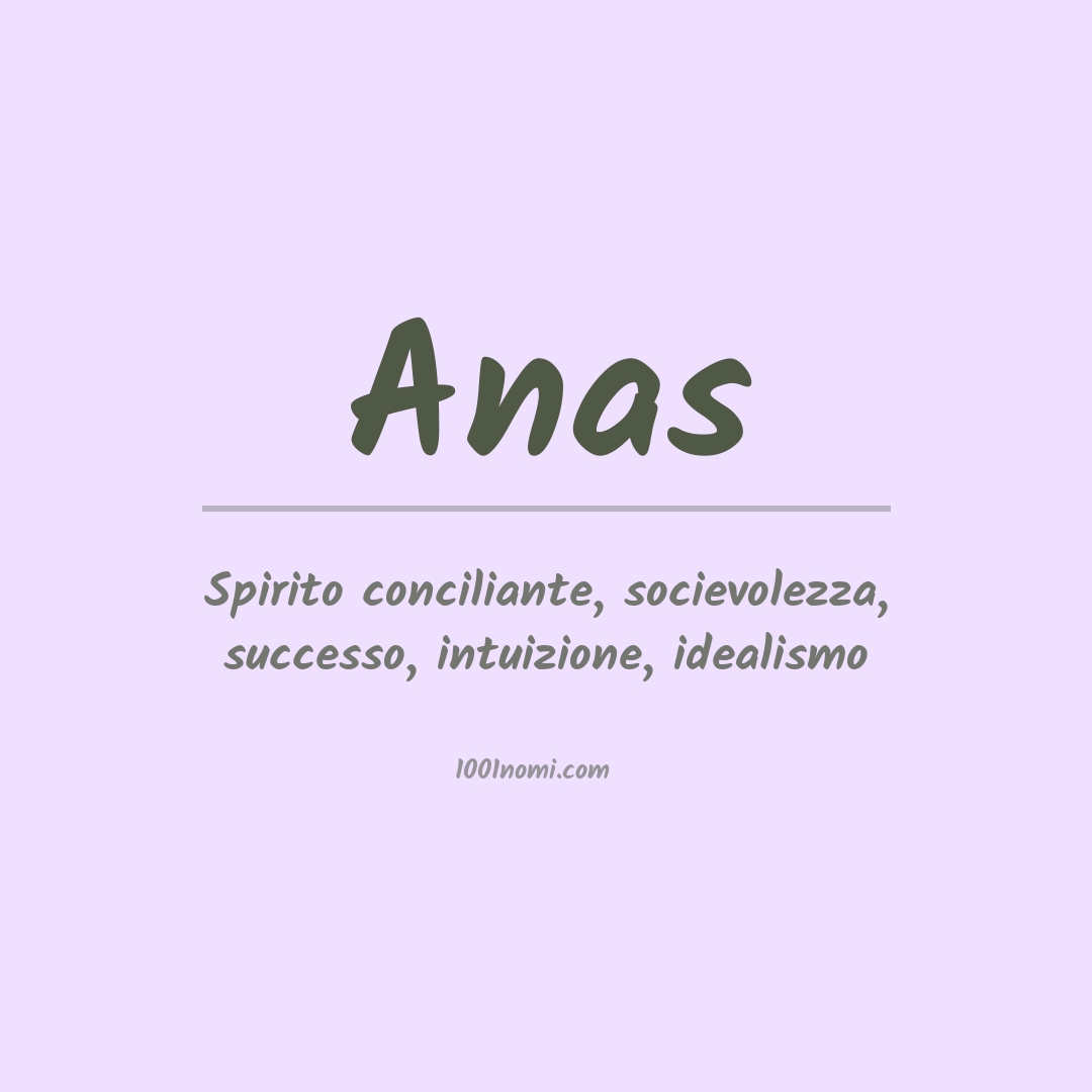 Significato del nome Anas