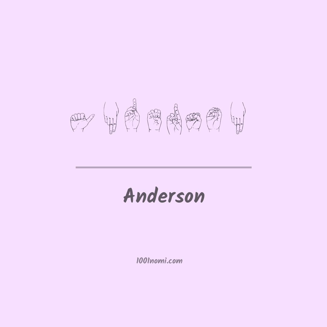 Anderson nella lingua dei segni