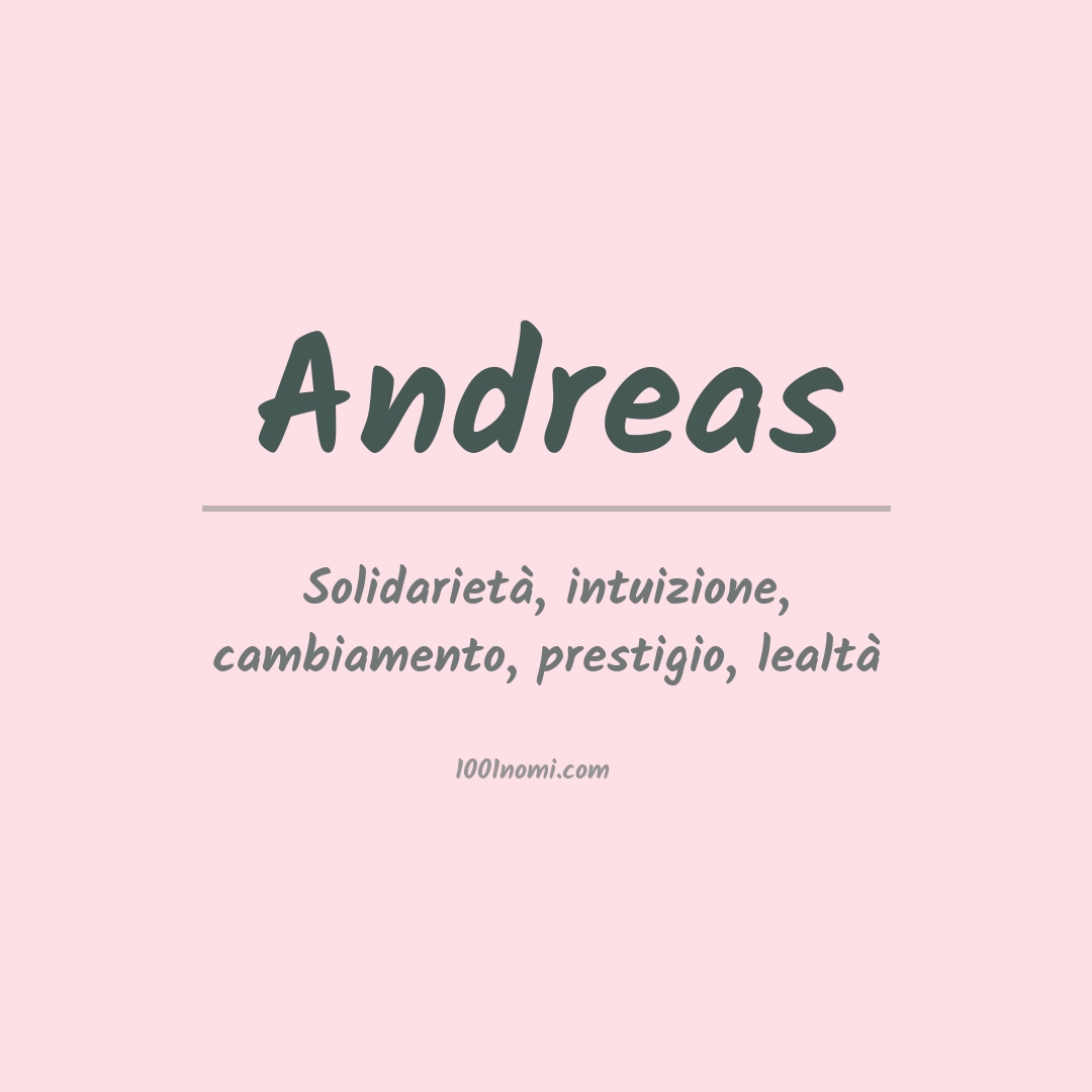 Significato del nome Andreas