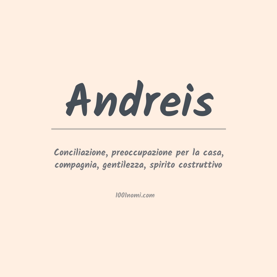 Significato del nome Andreis