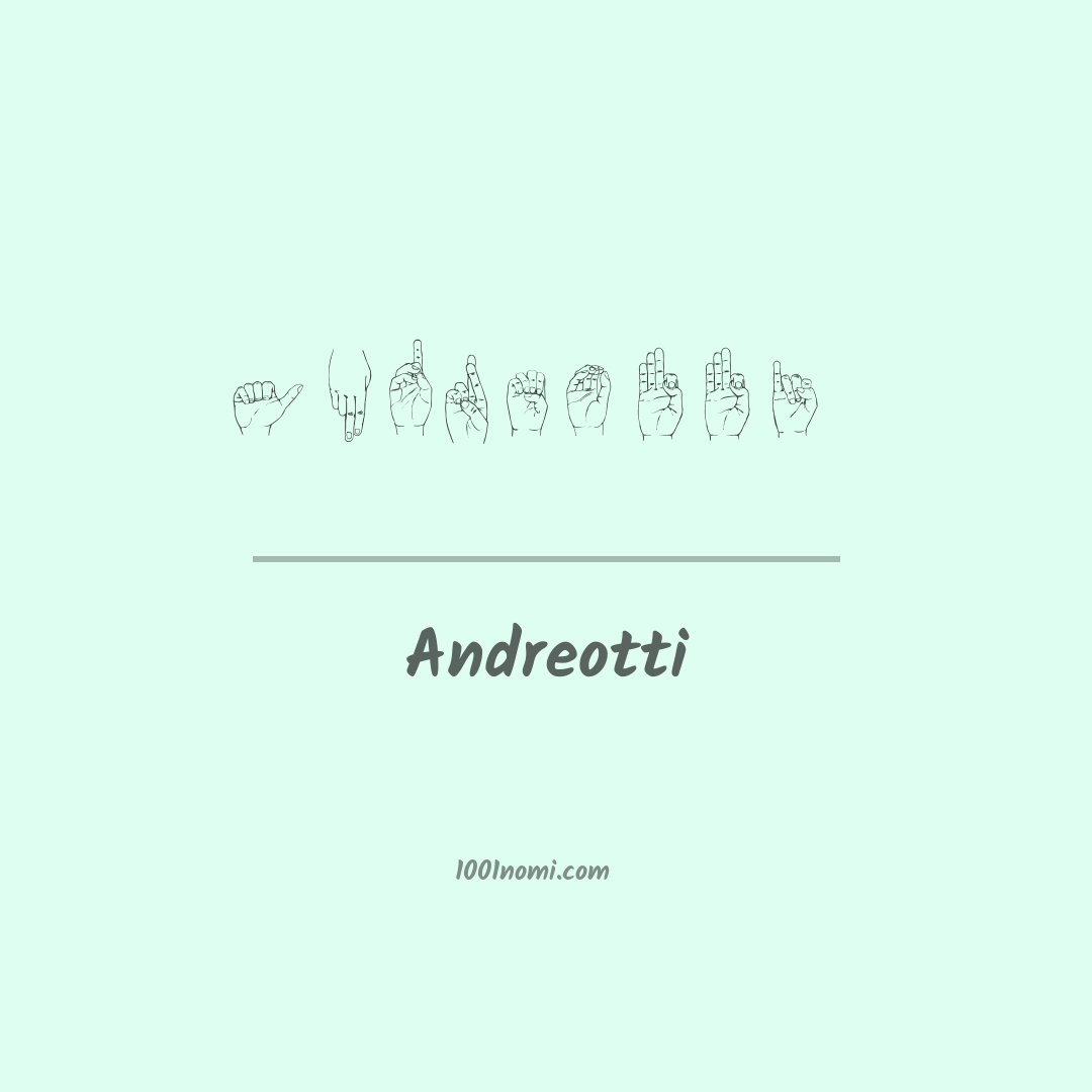 Andreotti nella lingua dei segni Andreotti nella lingua dei segni