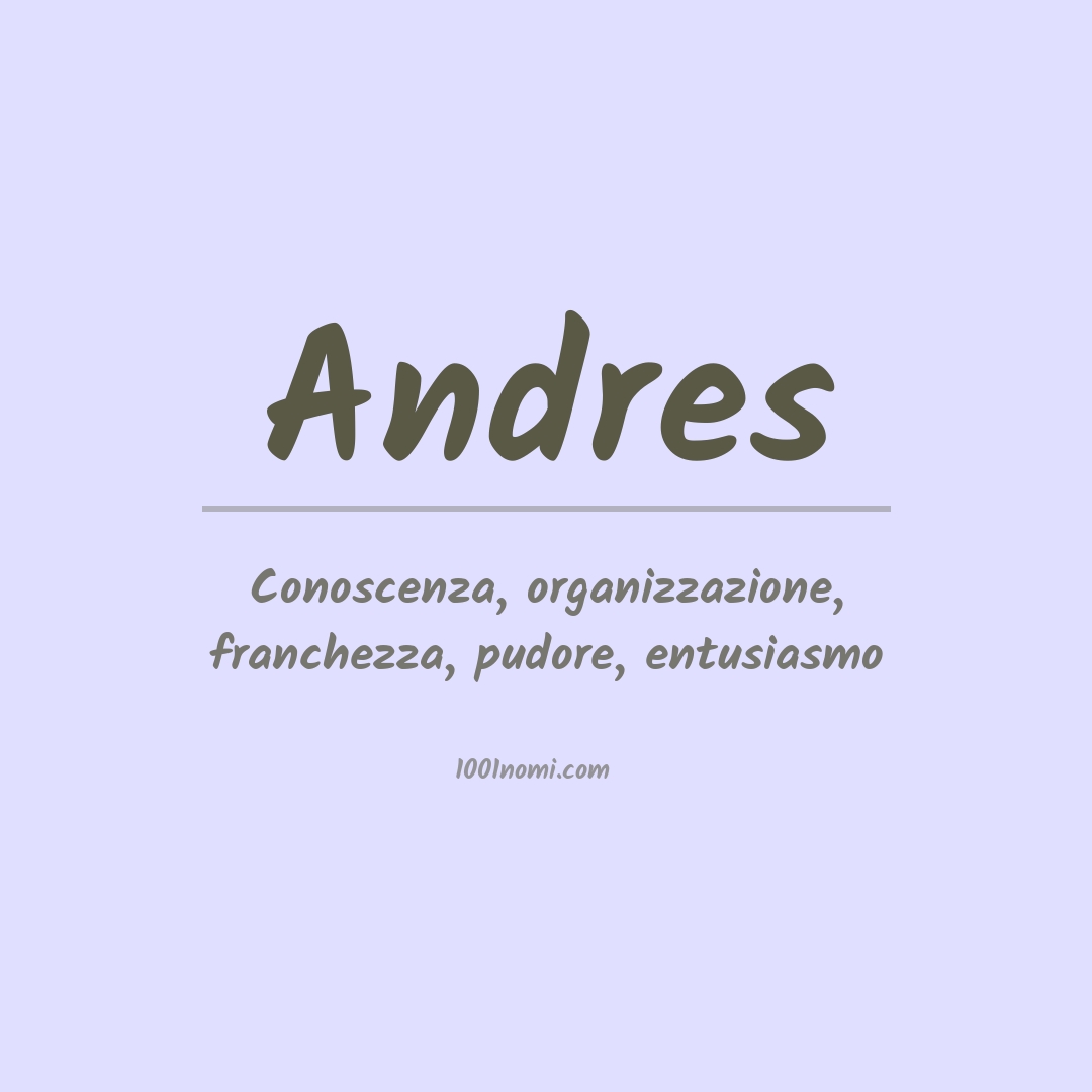 Significato del nome Andres