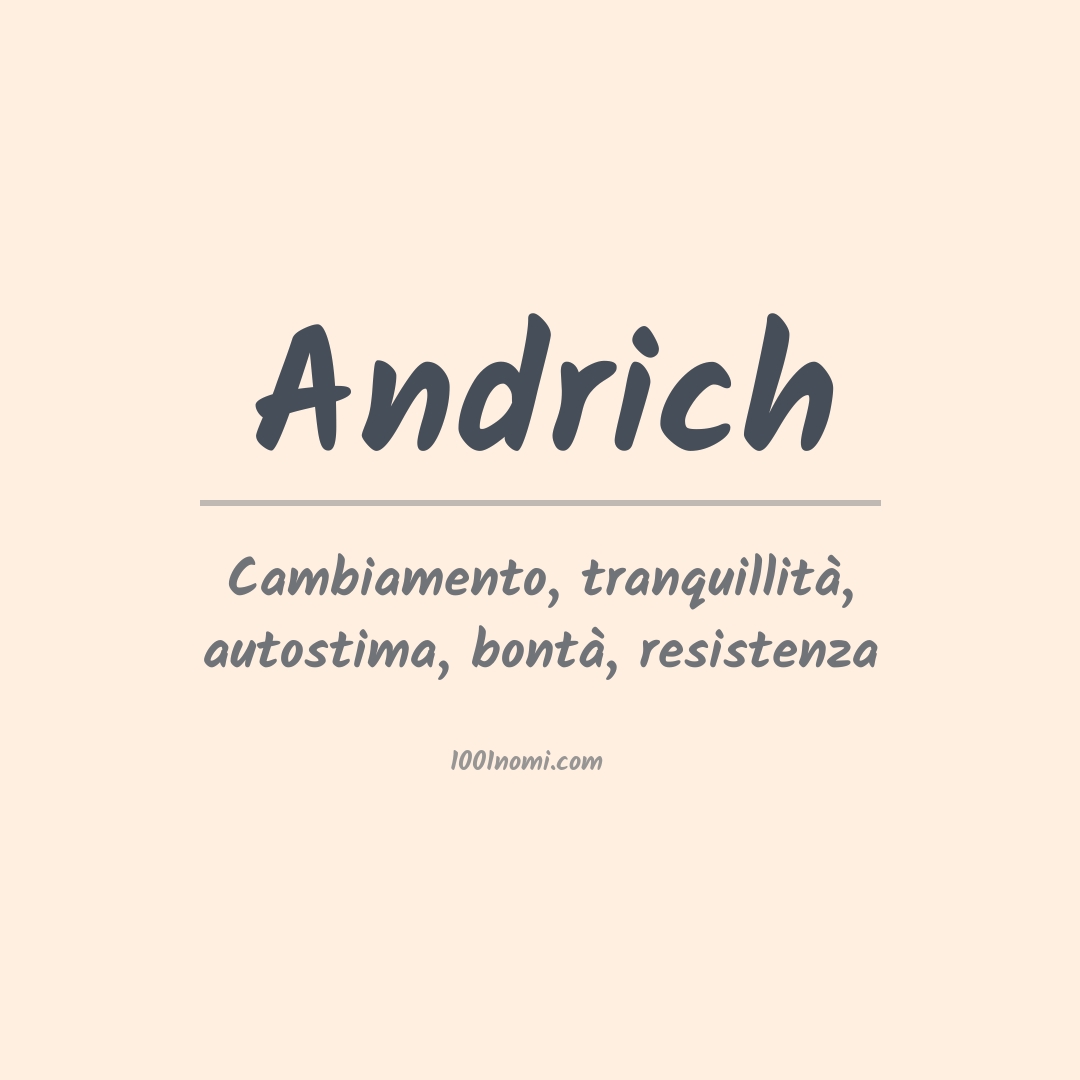 Significato del nome Andrich