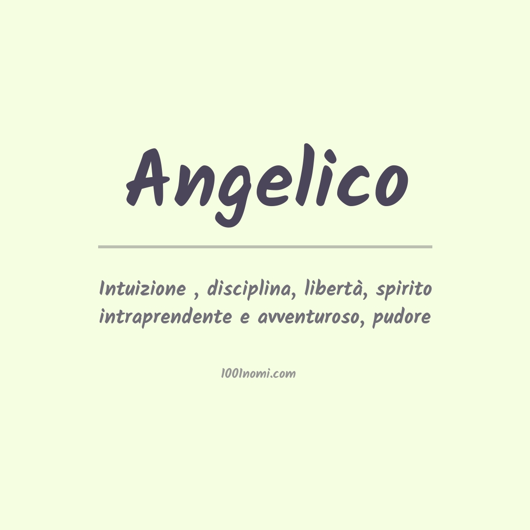 Significato del nome Angelico