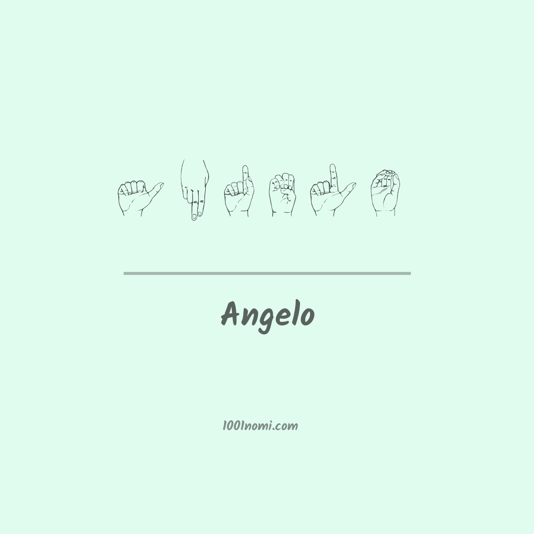 Angelo nella lingua dei segni