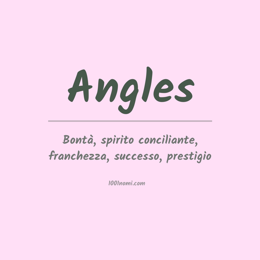 Significato del nome Angles