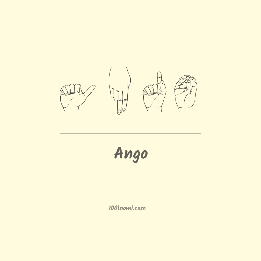 Ango nella lingua dei segni Ango nella lingua dei segni