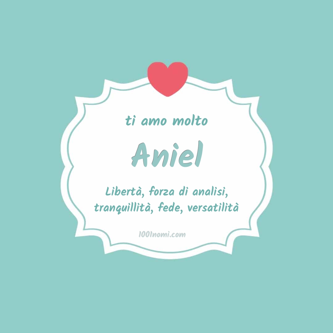 Ti amo molto Aniel