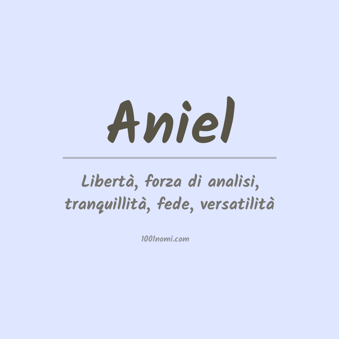 Significato del nome Aniel