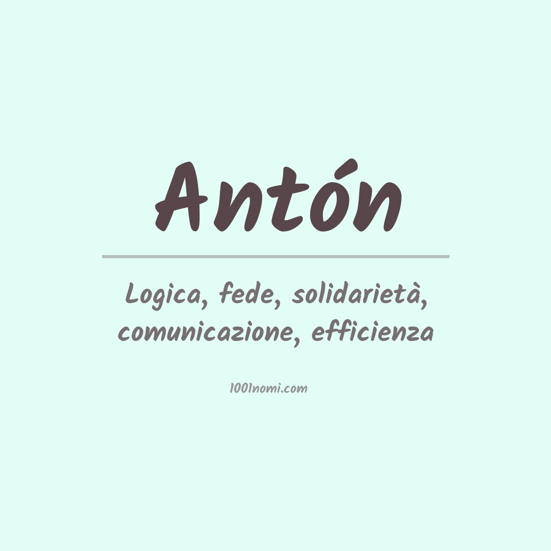 Significato del nome Antón