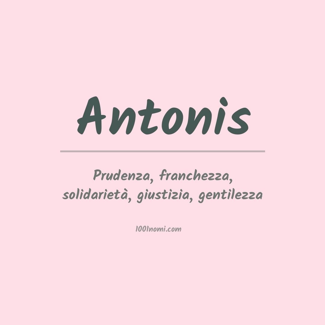 Significato del nome Antonis Significato del nome Antonis