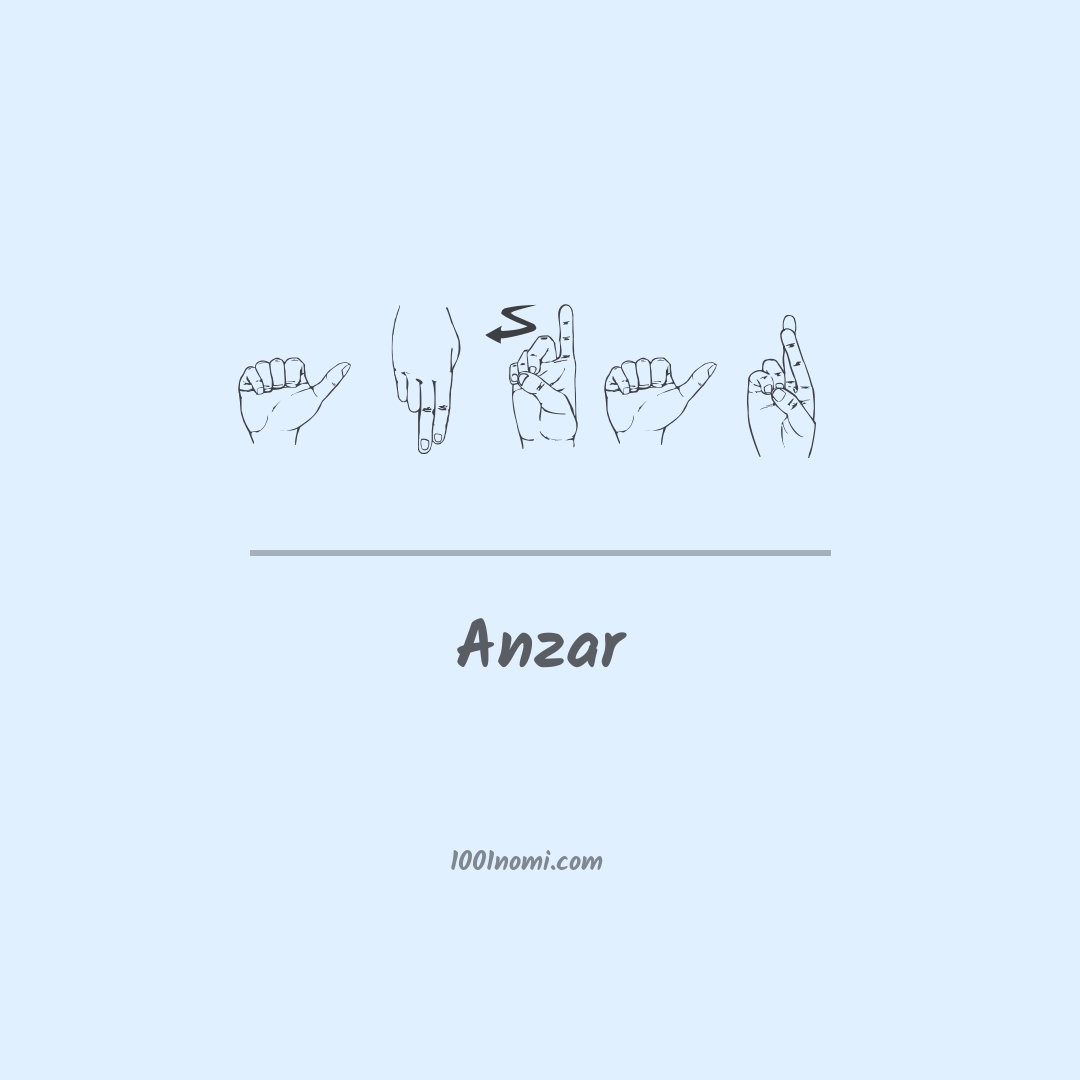 Anzar nella lingua dei segni Anzar nella lingua dei segni