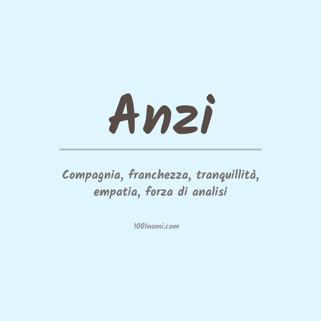 Significato del nome Anzi