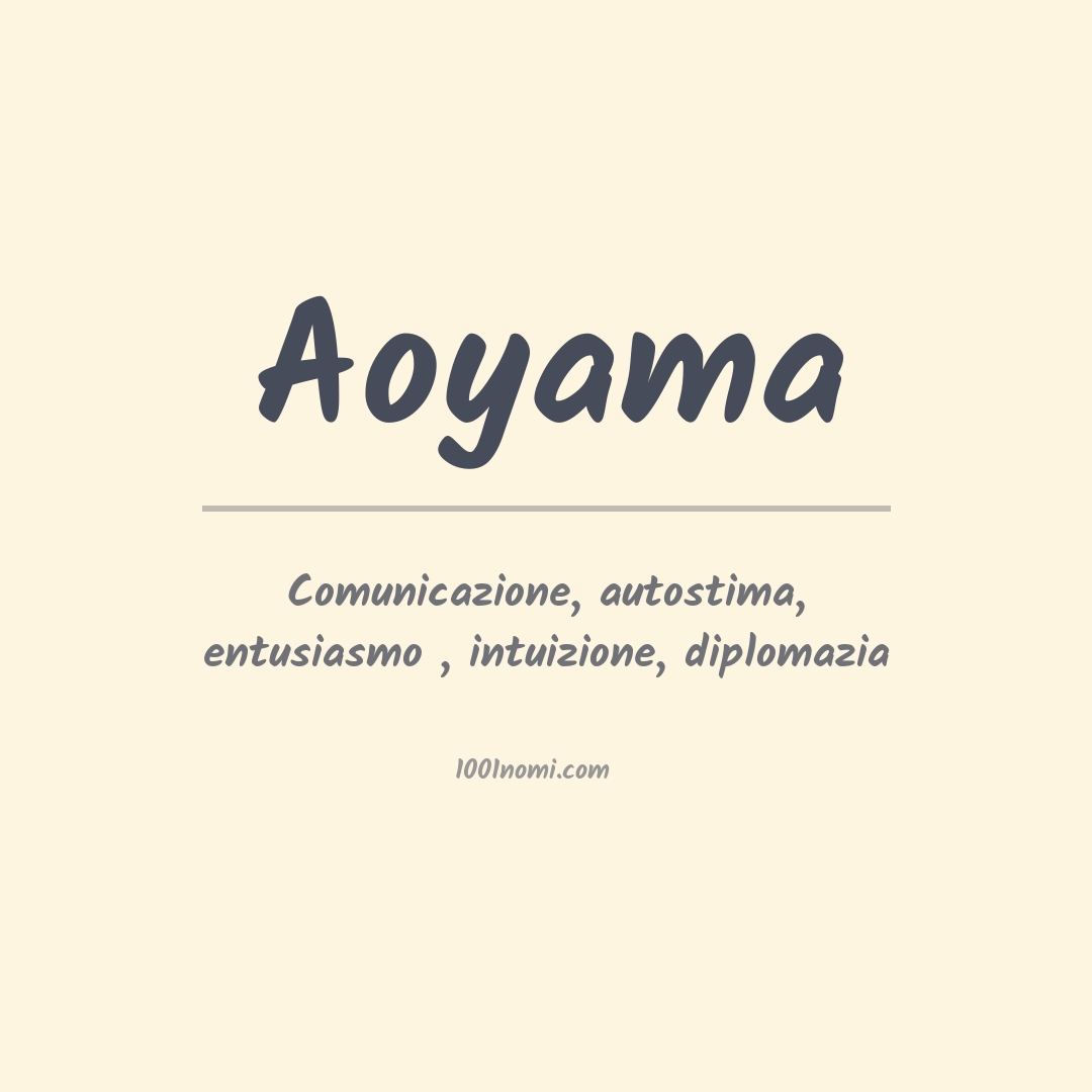 Significato del nome Aoyama