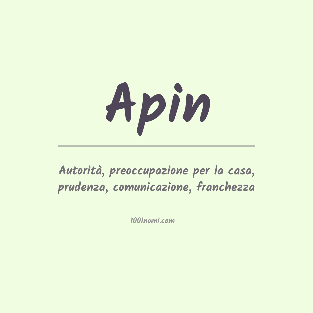 Significato del nome Apin Significato del nome Apin