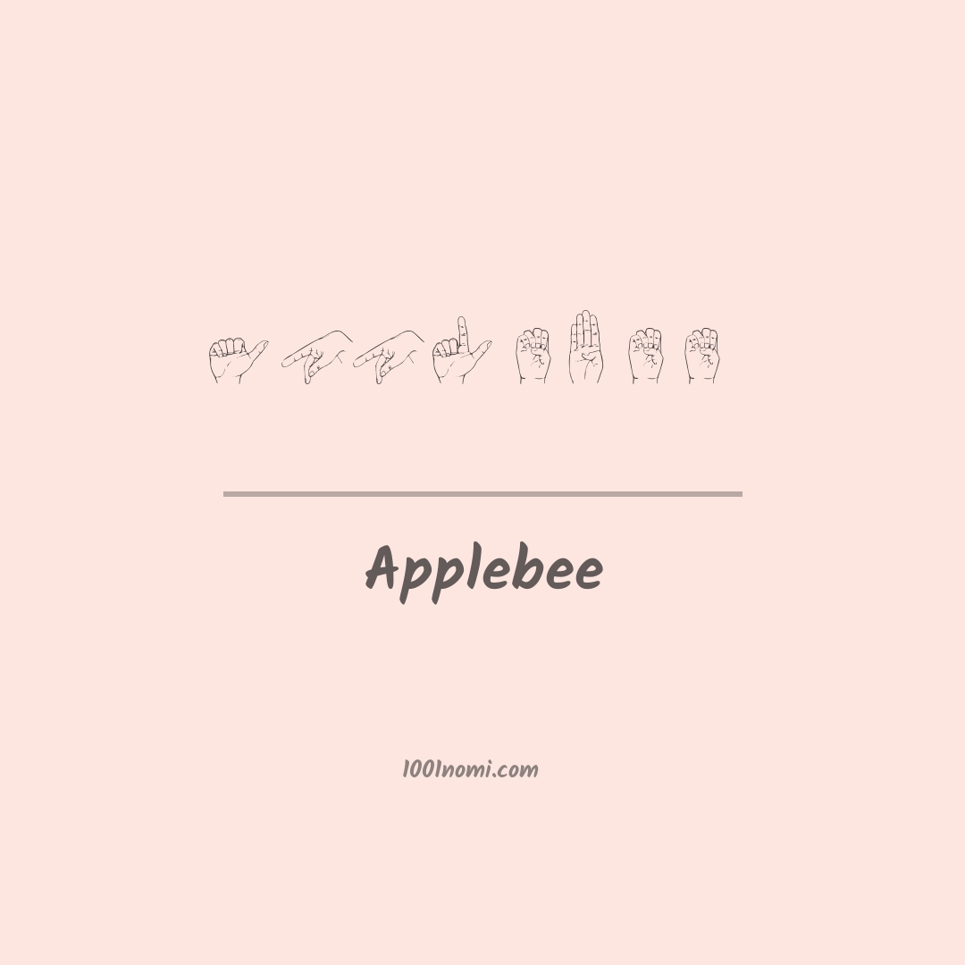Applebee nella lingua dei segni Applebee nella lingua dei segni
