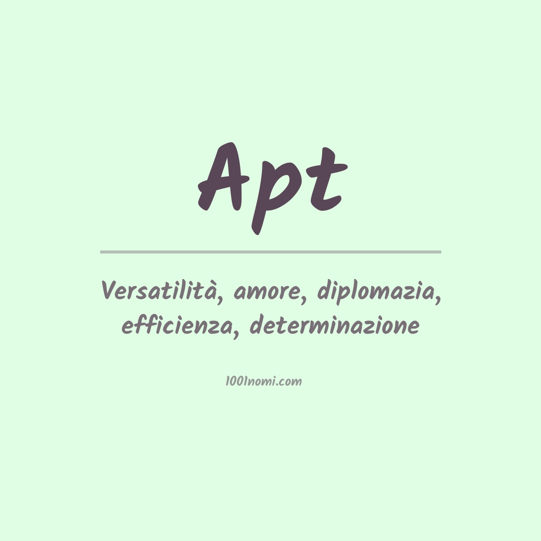 Significato del nome Apt