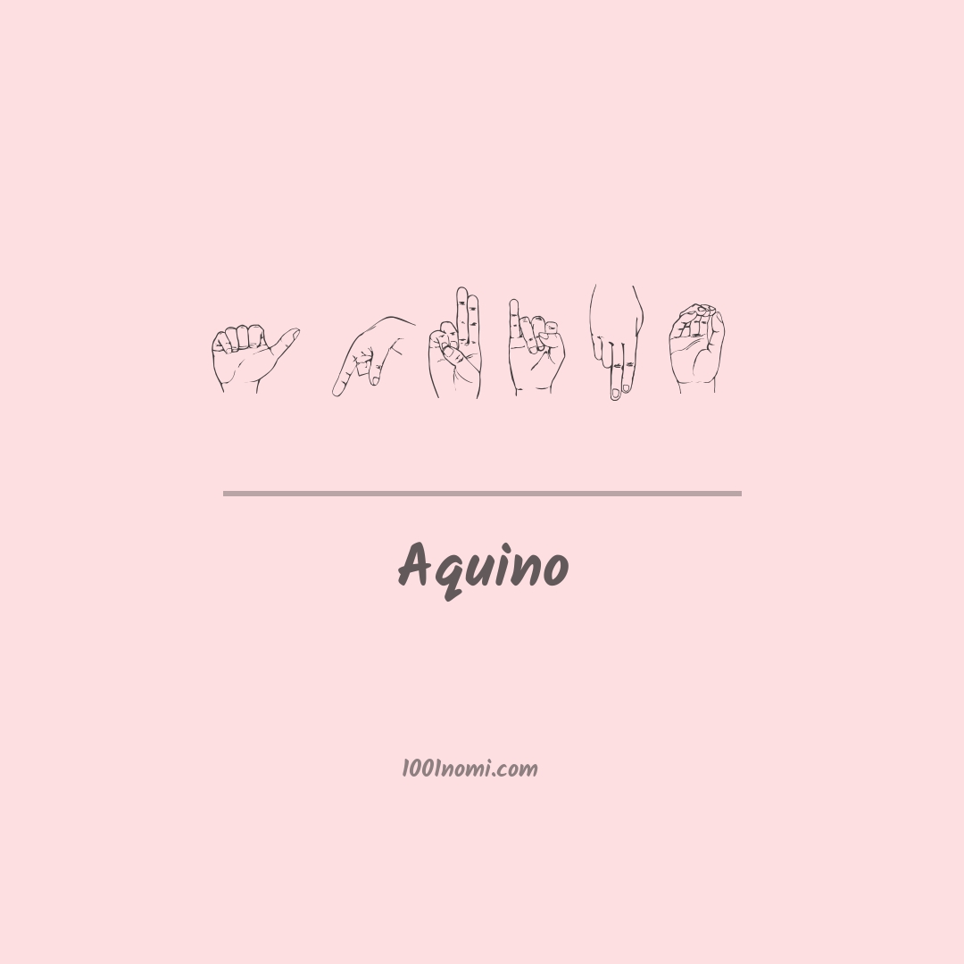 Aquino nella lingua dei segni