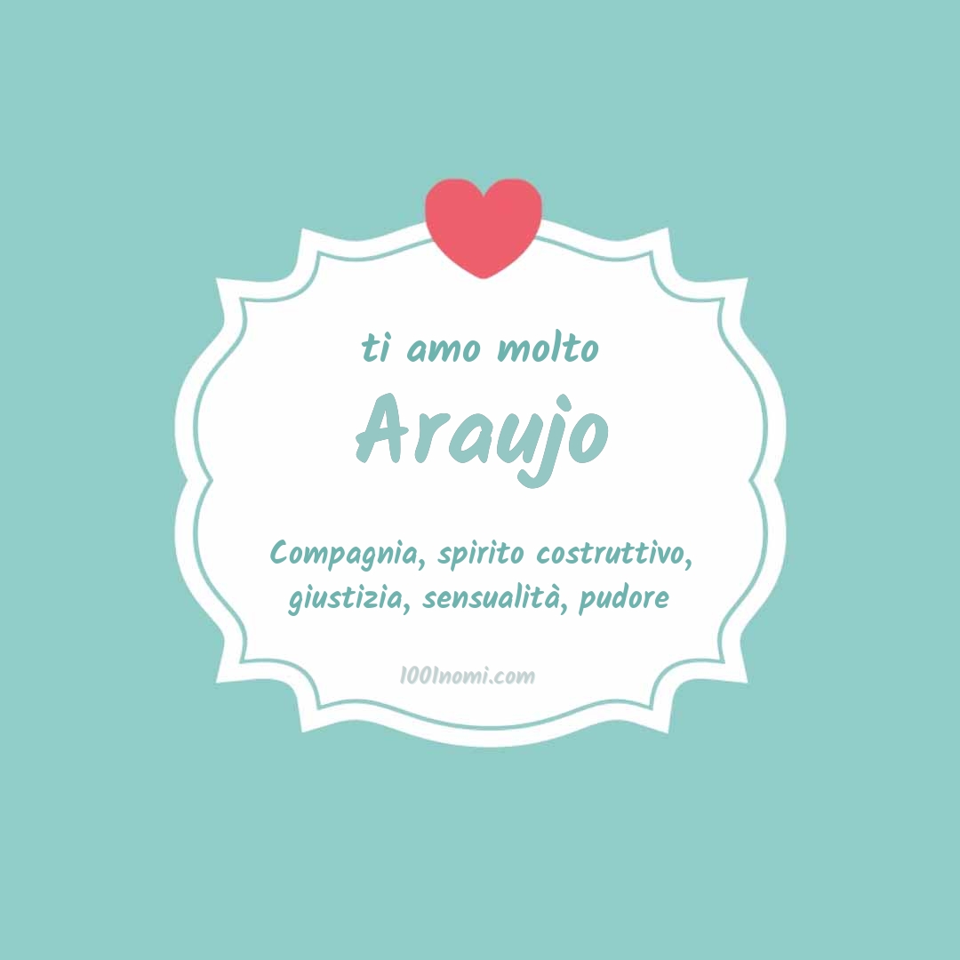 Ti amo molto Araujo