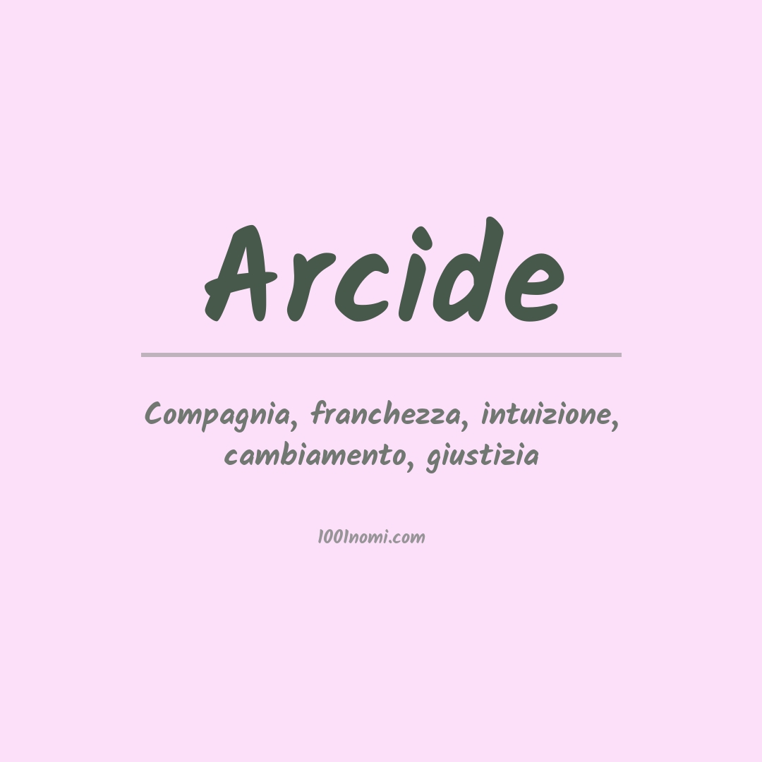 Significato del nome Arcide Significato del nome Arcide