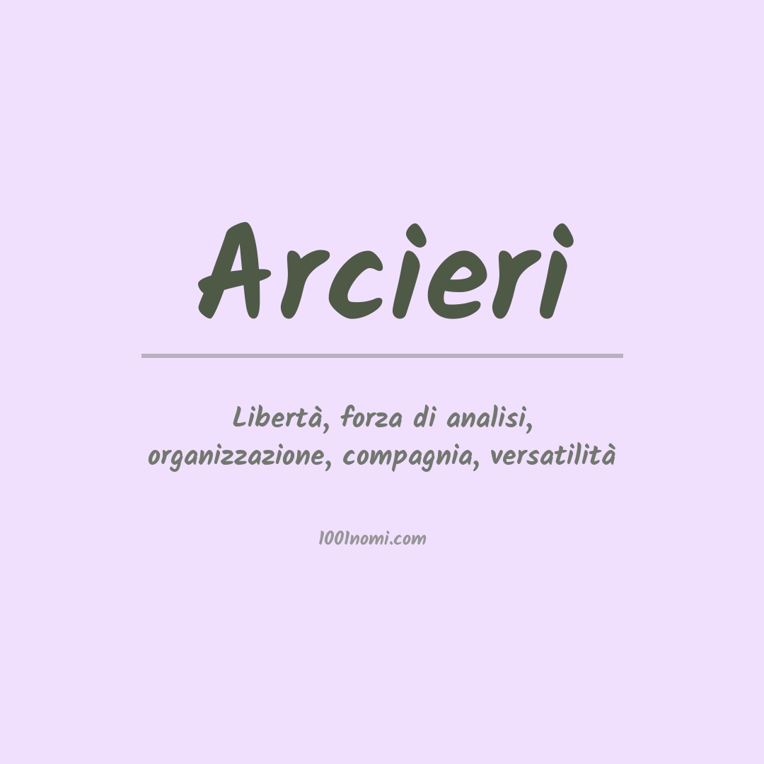 Significato del nome Arcieri