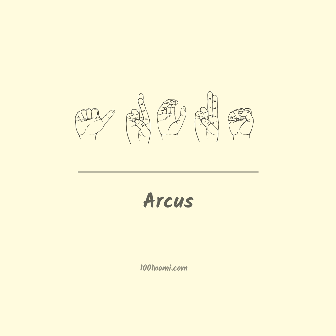 Arcus nella lingua dei segni Arcus nella lingua dei segni