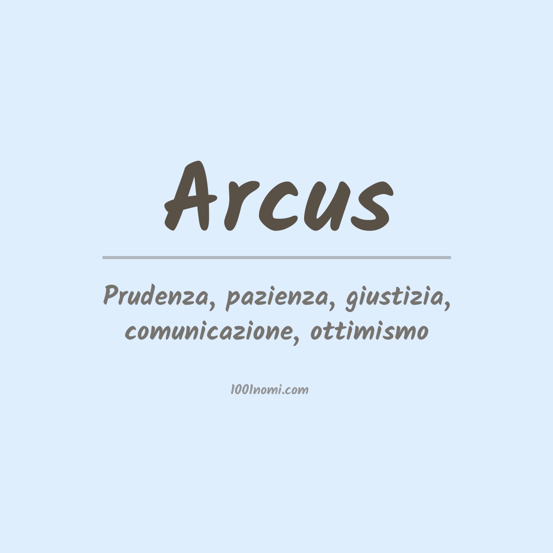 Significato del nome Arcus Significato del nome Arcus